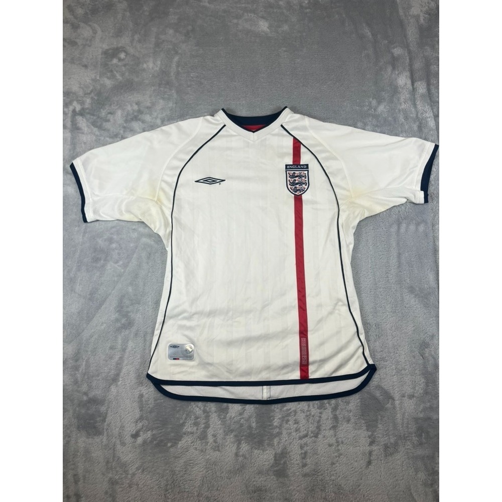 England Football Shirt Size M White Home Kit Umbro 2001 - 2003 Vintage